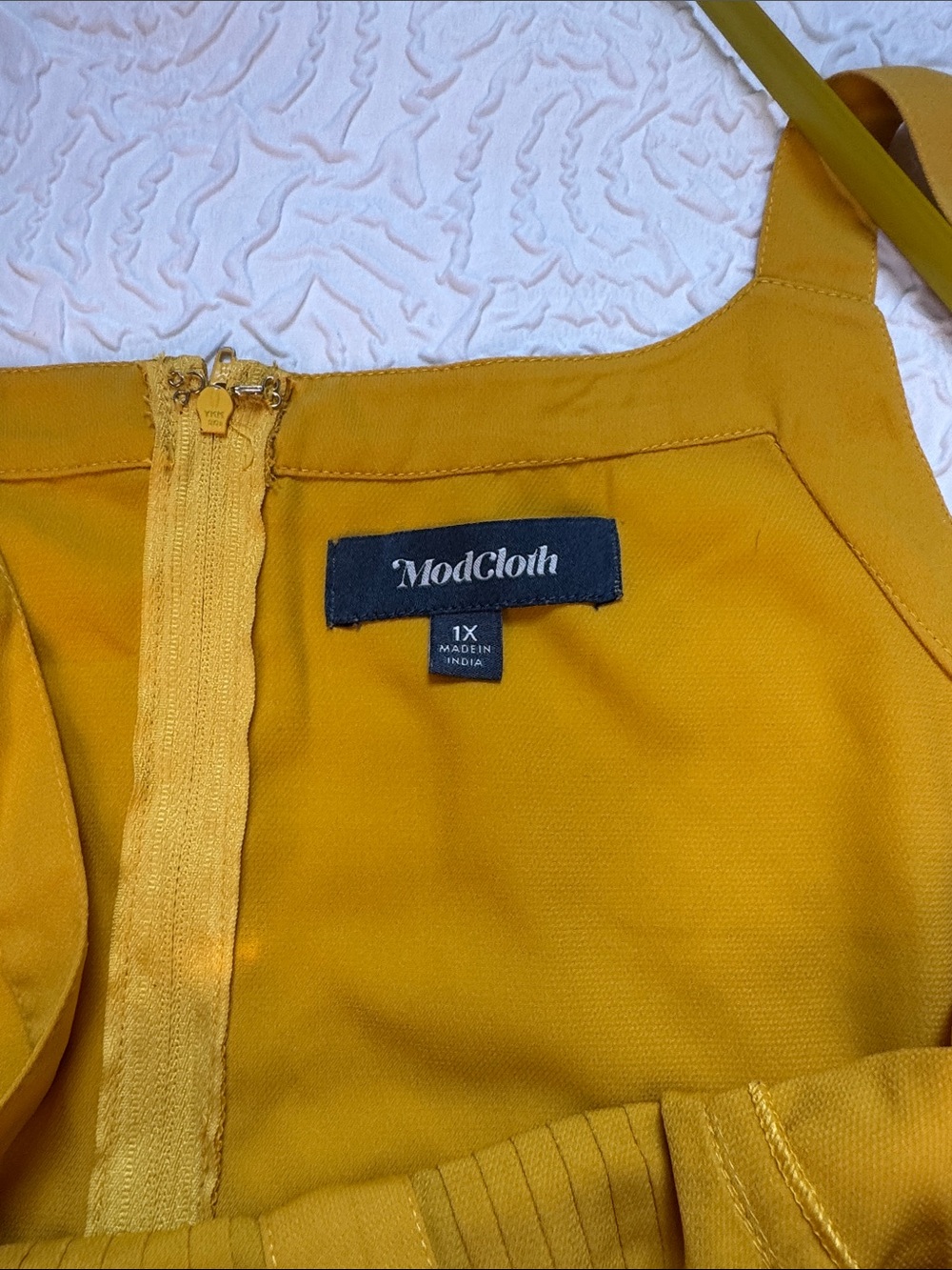 Womans' Yellow Button-Front Sundress - Picture 2 of 8